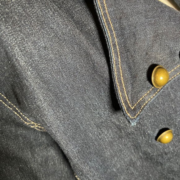 Denim jacket super chic tailored beautiful details size M - Picture 4 of 14